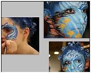 Facepainting. Making of ... 4. Platz Facepainting. Thema Wunder der Erde. Körperbemalung. Festival der Farben 2010. Facepainting Evelina Iacubino