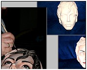 Holzmalerei. Making of ... Michael Jackson. Masken Fasching Fasnet Karneval. Holzmalerei Evelina Iacubino