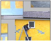 Wandmalerei. Making of ... Strukturbemalung Komplettfassade. Fassade Wandgemälde Hauswand. Wandmalerei Evelina Iacubino