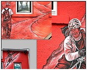Wandmalerei. Making of ... Outdoor Hütte Triberg Uhrendorf Schwarzwald. Fassade Wandgemälde Hauswand. Wandmalerei Evelina Iacubino